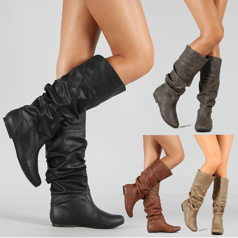 Women PU Booties Casual Comfort Plus Size Shoes